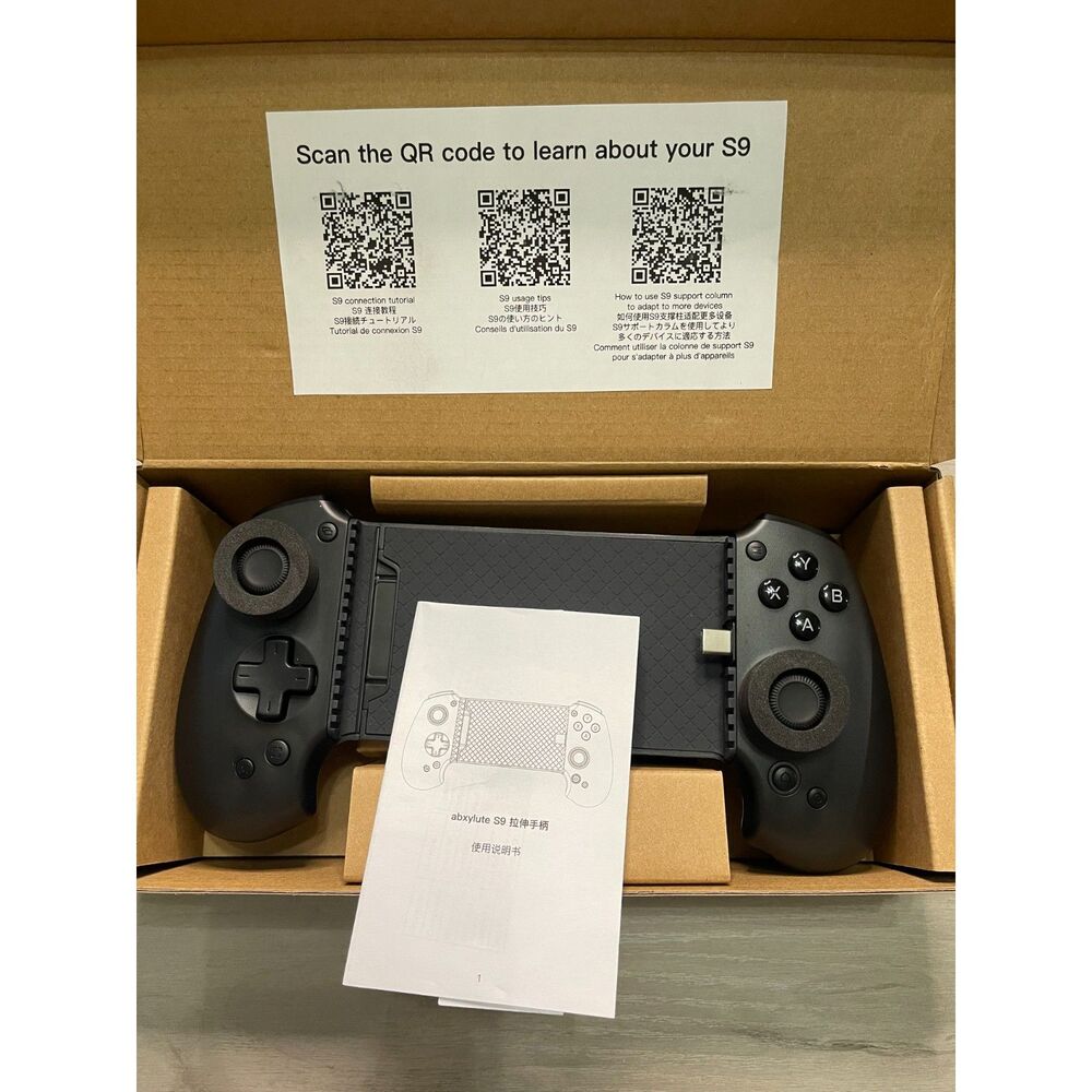 abxylute S9 Full-Size Bluetooth Type-C Mobile Gaming Controller for Switch iPhon